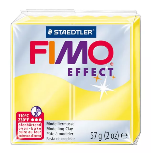 Argile de modelage four polymère effet FIMO - 57 g - Lot de 6 - Finition transparente 2