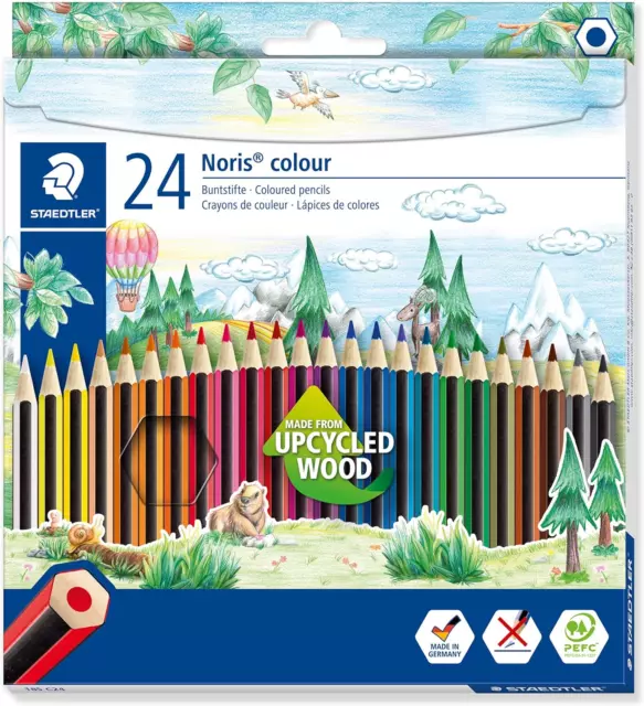 STAEDTLER 185 C24 Noris Colour Colouring Pencils - 24 Assorted Colours Pack of