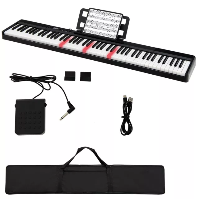 88-Key Electronic Keyboard Portable Semi-Weighted Full Size  Home Digital Piano