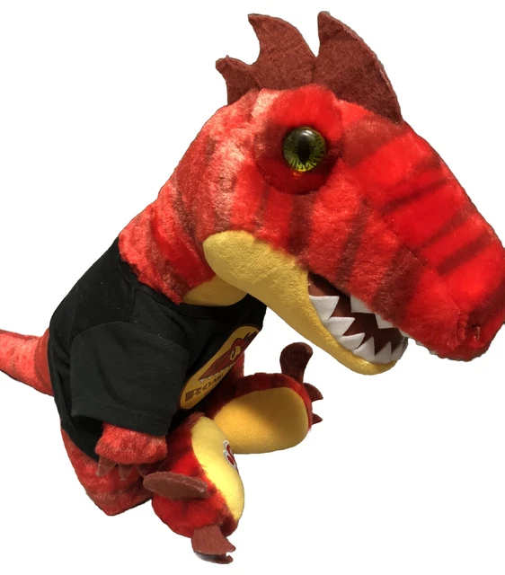19& BUILD A Bear Red Dinosaur T REX Velociraptor Raptor Plush BAB Roars ...