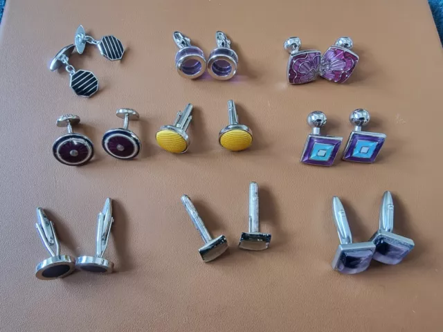 Mens Cufflinks job lot of 9 pairs