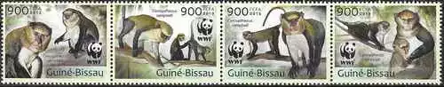 Timbres Animaux Mammifères Singes Guinée Bissau 4787/4790 ** de 2013 (62742DE)