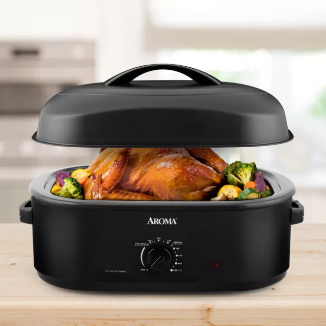 Aroma 22Qt Roaster Oven Electric Bake Home Kitchen Countertop Slow