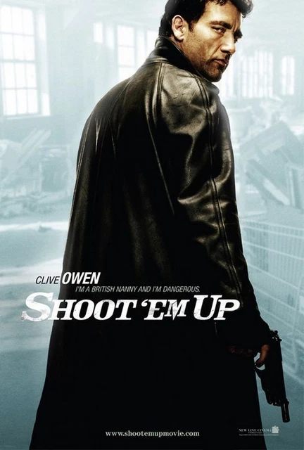 SHOOT 'EM UP "B" vg 27x40 ORIGINAL D/S MOVIE POSTER