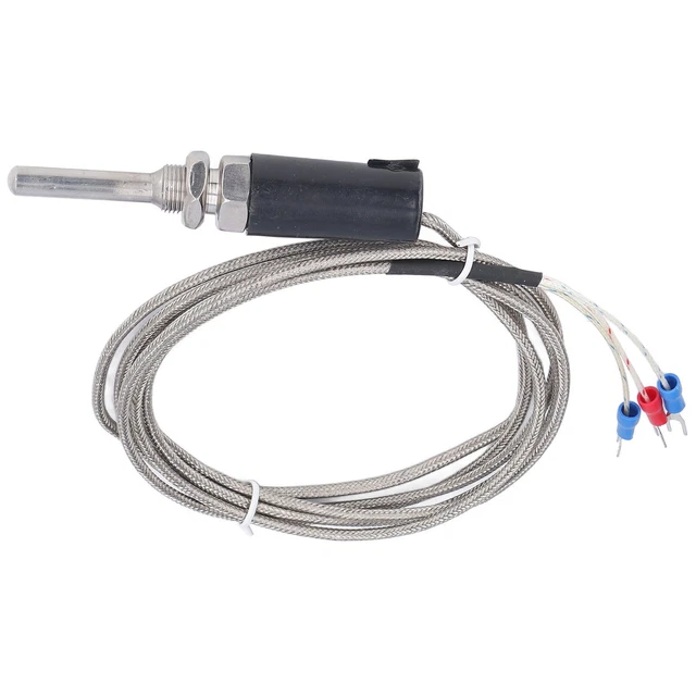 TEMPERATURE SENSOR WATERPROOF Pt100 Thermistor Temp Probe with Shielded ...