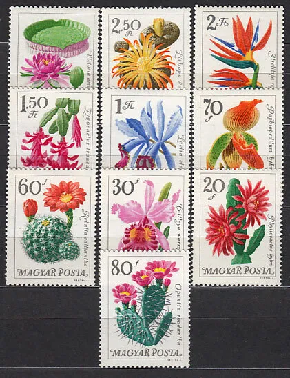 Ungarn - Post 1965 Yvert 1766/75 MNH Blumen