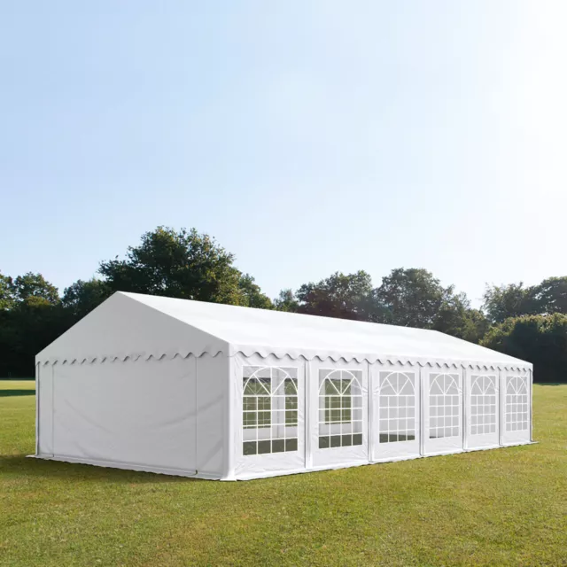 6x12m PVC Partyzelt Bierzelt Zelt Gartenzelt Zelt Festzelt Pavillon weiß NEU 2