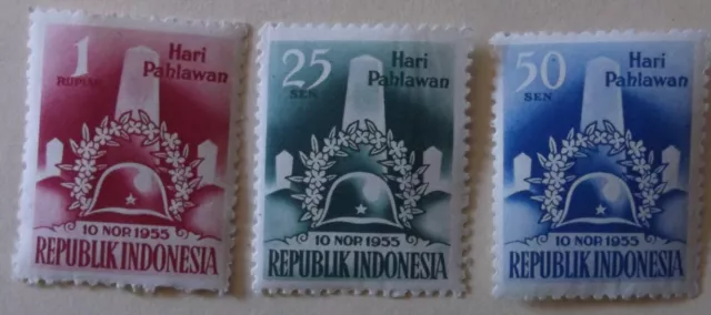 Indonesia Stamp 418-20 Full Set MNH  Cat $13.75 Military Topical