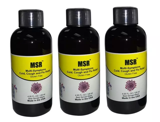 MSR-Economy Pack-Cold, Flu,Throat Infection Rapid Relief (3 Bottles 120 ml)