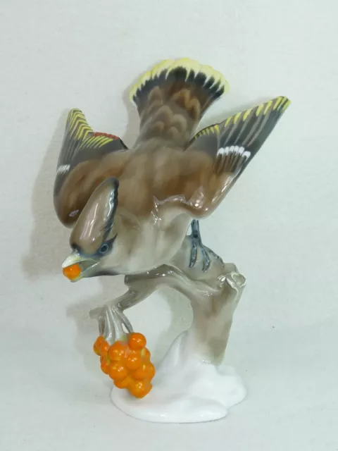 Rosenthal Figur Seidenschwanz Singvogel Vogel Entw. Hugo Meisel 1957  1.Wahl alt