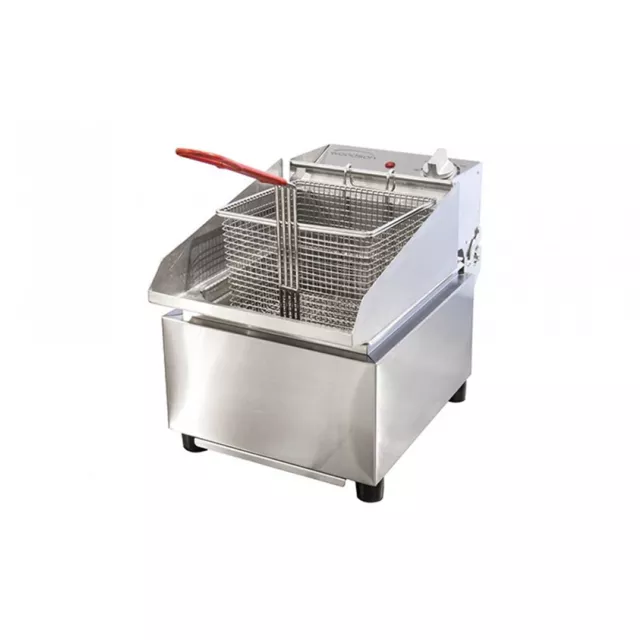 Benchtop Deep Fryer 8L Single Pan / Vat / Tank 15amp Woodson W.FRS80 Hot Chips