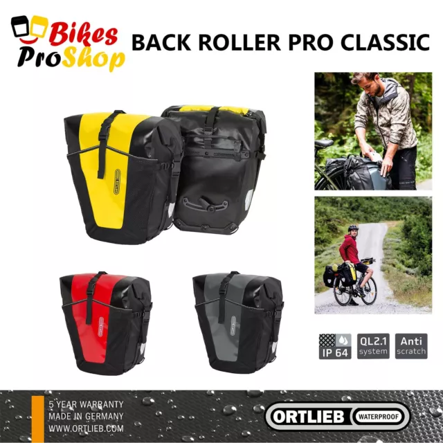 ORTLIEB Back Roller PRO CLASSIC (Pair) - Bike Bicycle Panniers Bags GERMANY