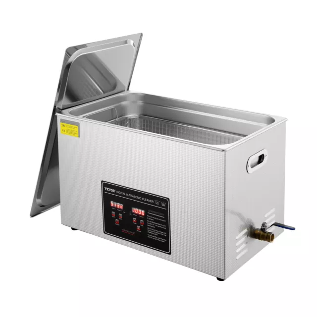 VEVOR 30L Ultrasonic Cleaner with Timer Heating Machine Digital Sonic Cleaning