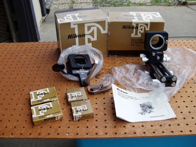 Nikon Pb-4 Bellows Focusing Attachment & Slide Copying Adapter Ps-4 ++ Japan New