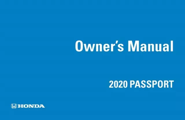 2020 Honda Passport Owners Manual User Guide Reference Operator Book