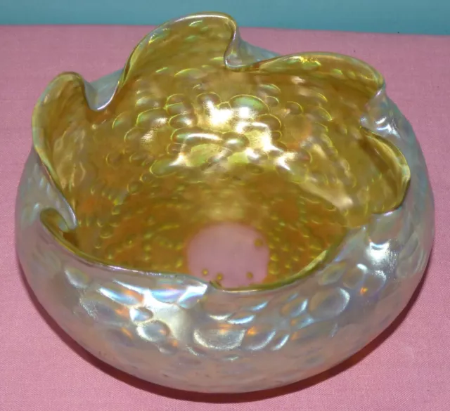Loetz Candia Diaspora Iridescent Art Glass Bowl 3