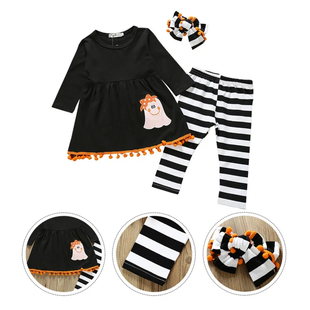 Tuta Imp Halloween Stampa Fantasma Costumi Tutù Romper Abito Traspirante