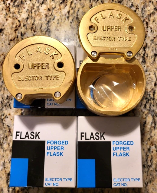 Flask Forged Upper Dental Lab Press Ejector Type Heavy Brass Free S/H