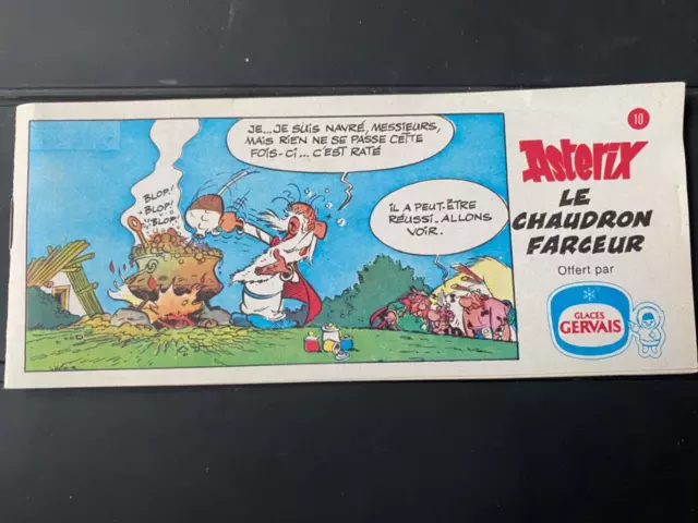 Ancien Vintage Mini Bande Dessinée Astérix Et Obelix Glace Gervais Livre N°10 Eo