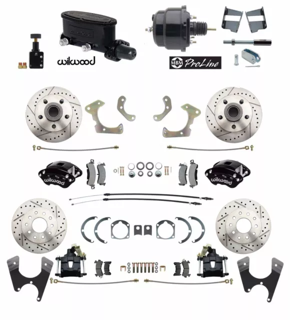 1958-68 Fullsize Chevy Front Rear Wilwood Disc Brake Kit Booster Conversion Kit