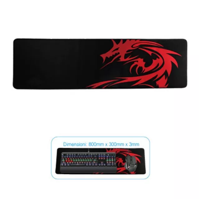 TAPPETINO PER MOUSE DA GIOCO GRANDE Antimicrobico Mousepad Antiscivolo