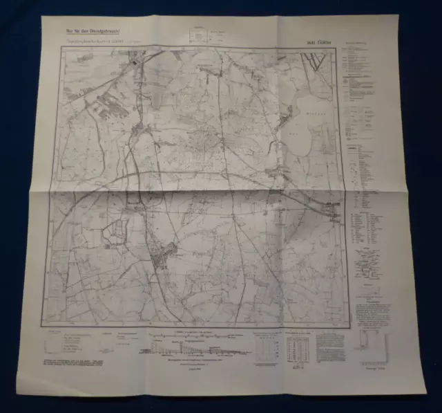 Landkarte Meßtischblatt 3641 Göttin, Brandenburg, Rietz, Krahne, von 1945