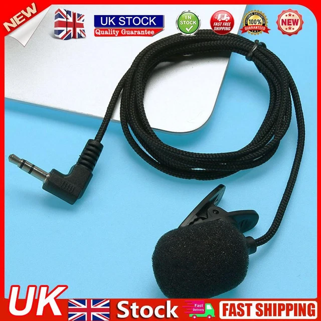 UK Mini Clip-on Lapel Microphone Portable Hands-free for Audio Video Recording