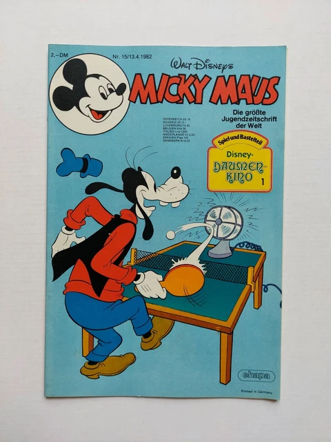 Ehapa - Micky Maus Nr. 15/ 13.04.1982 - Top Zustand / Z1- mit Beilage & Schnipp