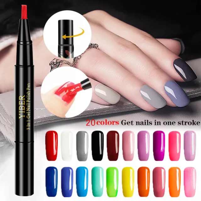 20 colores One Step lápiz de pintura de gel de uñas manicura barniz remojo barniz base superior 。