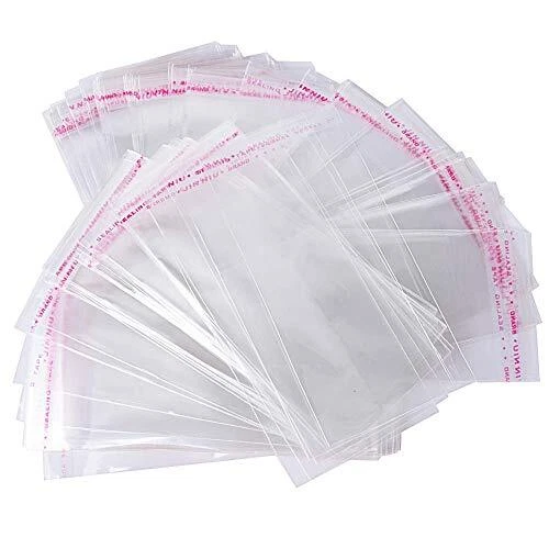 BETESSIN 200pcs 6 * 12cm Sachet Plastique Tansparent Adhésif OPP Pochette Sac...