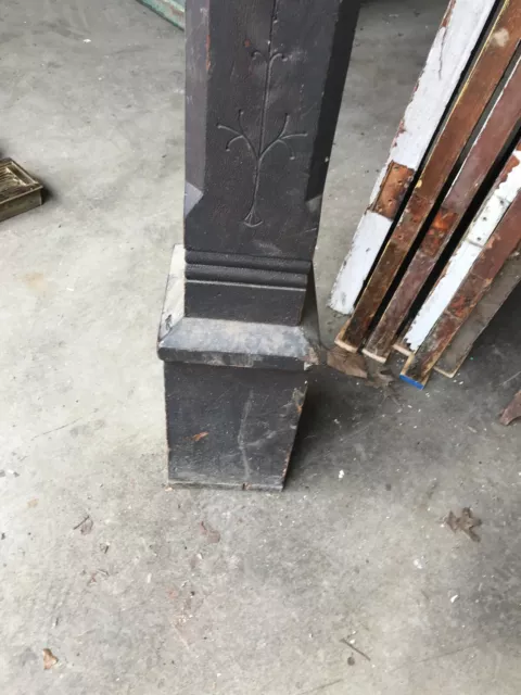 MAR Antique carved Victorian Newell Post For Stairway 55 X 7“ Square 8