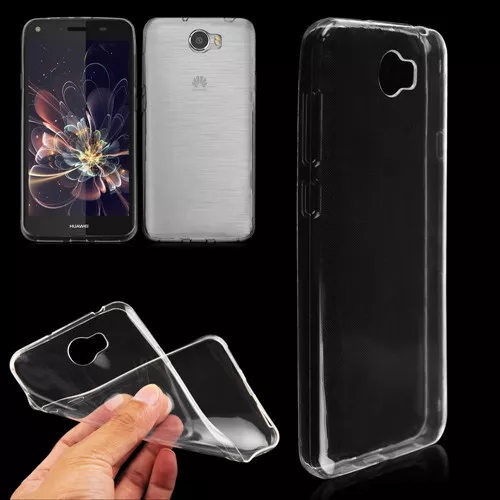 Clear Soft TPU Gel Jelly Case Cover For Huawei Y7 Free Screen Protector