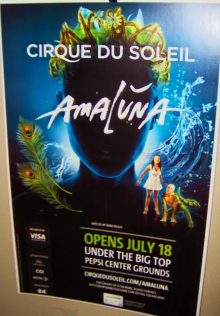 CIRQUE DU SOLEIL  AMALUNA Theater Poster Denver Colorado Very COOL