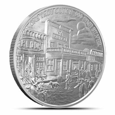 Prospector 1 oz .999 Silver Round Coin Bullion California Gold Rush Wild West 2