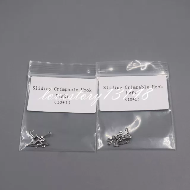 100 Pcs Dental Orthodontic Crimpable Hooks Long Curved LEFT&RIGHT Question Hook