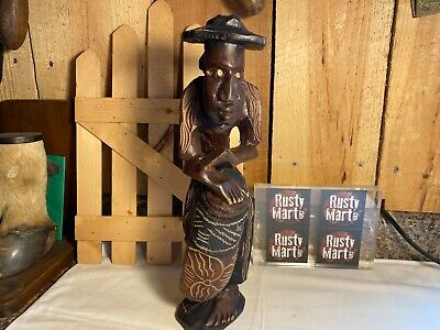 Vintage Hand Carved Wooden Folk Art African Tribal Sculpture