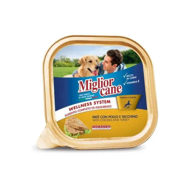 MIGLIORCANE Patè Con Pollo E Tacchino - Cibo Umido Per Cani 150 G