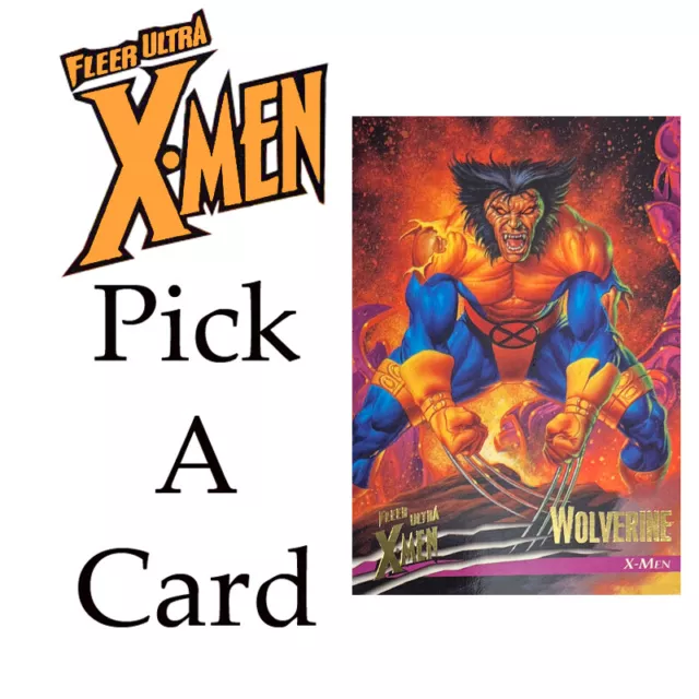 1996 Fleer Marvel Comics Ultra X-Men Trading Cards Complete Your Set Pick A Card