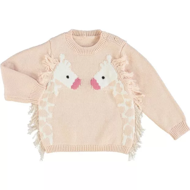 Brandneu mit Etikett Stella McCartney Kinder Aprikose Giraffe Pullover 9 Monate - 2 Jahre UVP £59