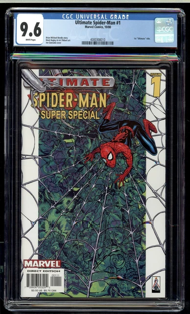 Ultimate Spiderman 1 CGC 9.6 10/00 1ST Ultimate title Joe Quesada cover VENOM WP