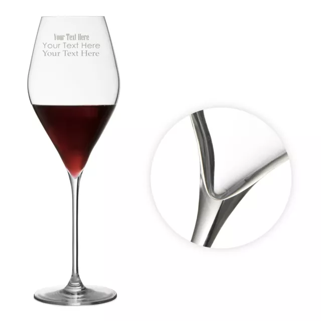 TUFF LUV Persoanlised Bacci Crystal Wine Glass for Red or White Vintages - 56cl