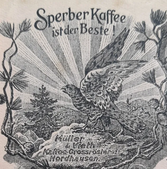 Alte Rechnung Nordhausen Harz Kolonialwaren Farben Müller & Vieth 1924