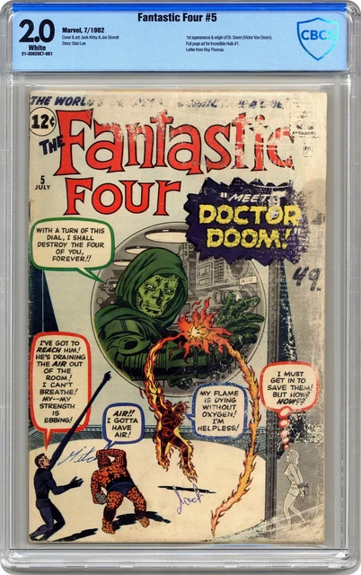 Fantastic Four #5 CBCS 2.0 1962 21-30020E7-001 1st app. Doctor Doom