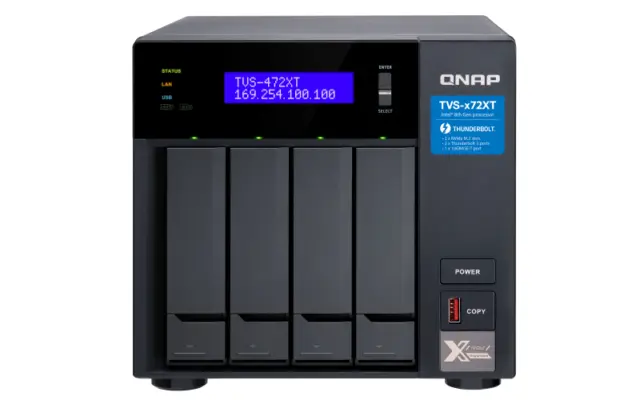 QNAP TVS-472XT - NAS - Tower - Intel® Core™ i3 der achten Generation - i3-8100T