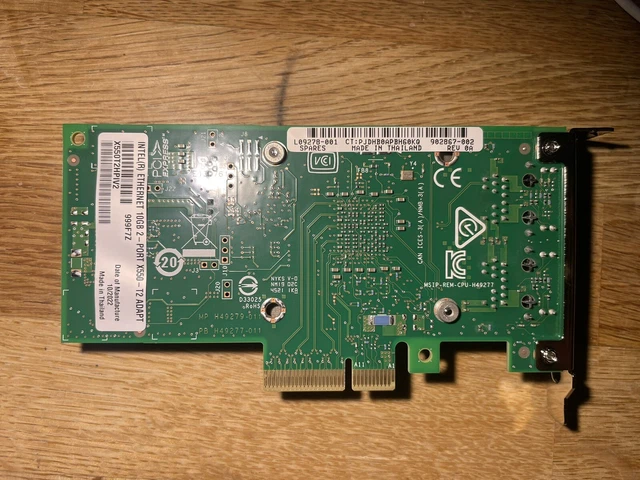 Intel X540-T2 Dual-Port Low Profile Bracket, Intel X550-t2 two port Intel X540-T2 Dual-Port Low Profile Bracket, Intel X550-t2 two port