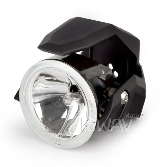 3" projector lamp H3 12V 55W ECE noir aluminum housing noir ABS shield x1