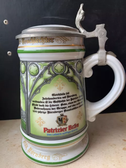 Bierkrug historisch Deutschland besonders Porzellan Nürnberg beer mug Germany