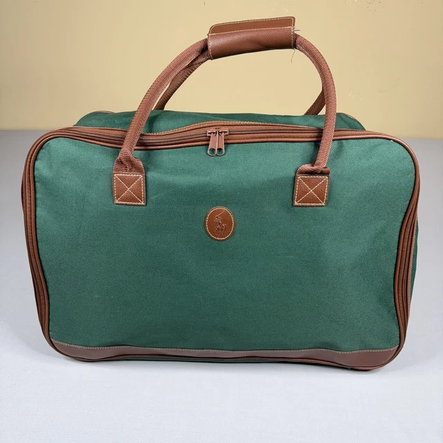 VTG POLO RALPH Lauren Travel Bag Large Luggage Duffle Green