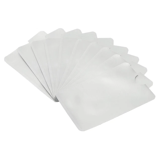 RFID Blocking Credit Card Sleeves Protector NFC Holder White 30Pcs