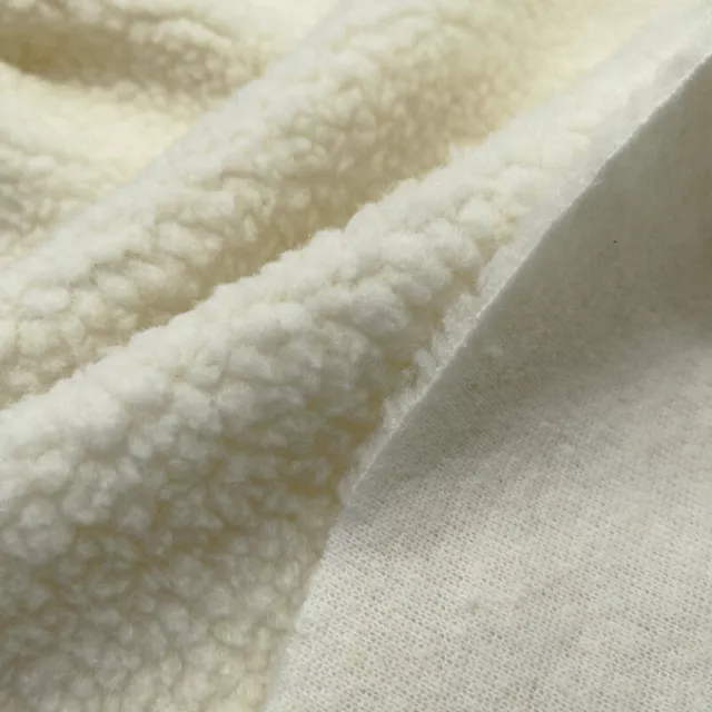 Sherpa Fleece Lining Fabric Lambskin Thermal Lined Material DIY